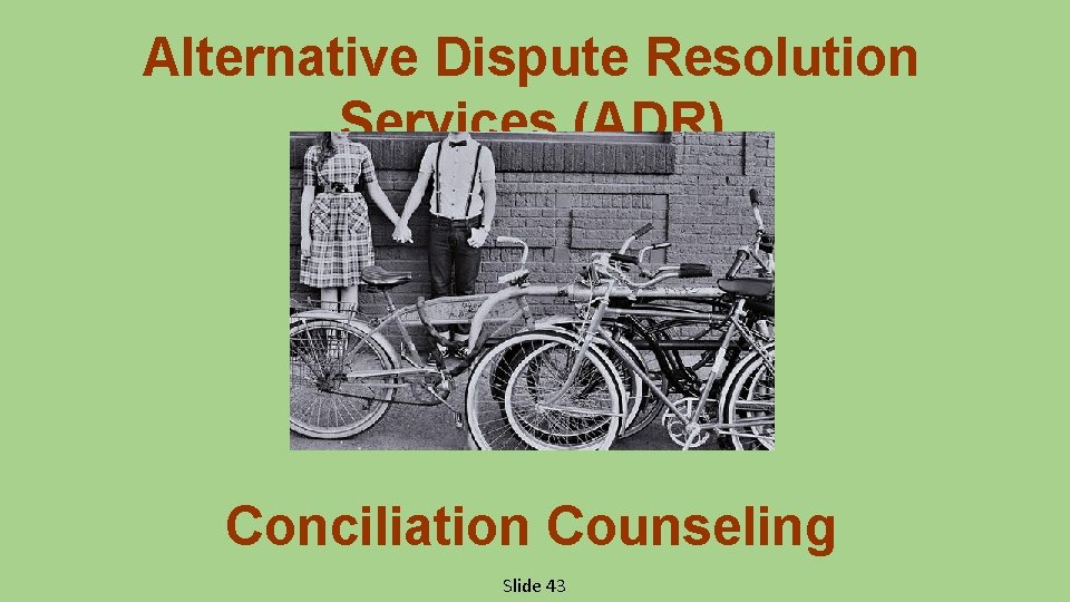 Alternative Dispute Resolution Services (ADR) Conciliation Counseling Slide 43 