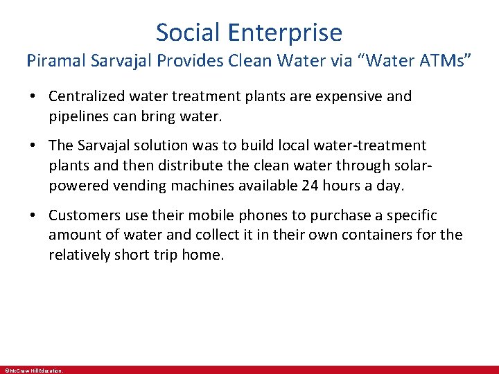 Social Enterprise Piramal Sarvajal Provides Clean Water via “Water ATMs” • Centralized water treatment