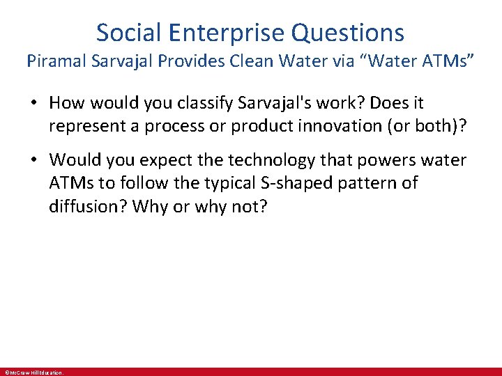 Social Enterprise Questions Piramal Sarvajal Provides Clean Water via “Water ATMs” • How would