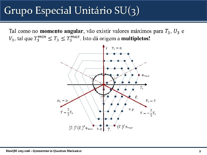 Grupo Especial Unitário SU(3) Hon. QM 2015/2016 – Symmetries in Quantum Mechanics 7 