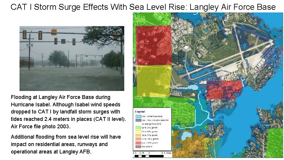  CAT I Storm Surge Effects With Sea Level Rise: Langley Air Force Base