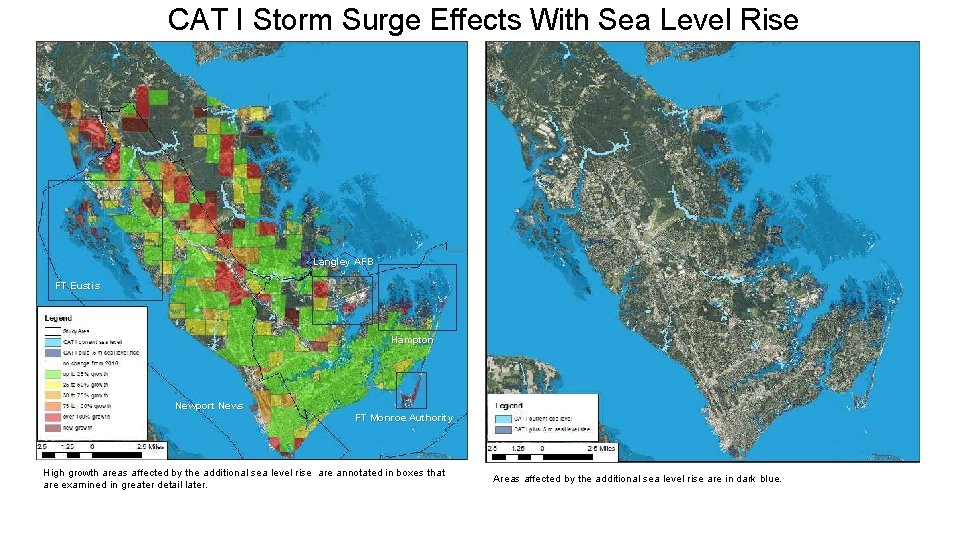  CAT I Storm Surge Effects With Sea Level Rise Langley AFB FT Eustis