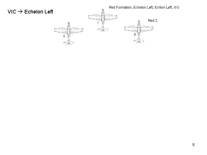 VIC Echelon Left Red Formation, Echelon Left, Echlon Left, GO Red 2 8 