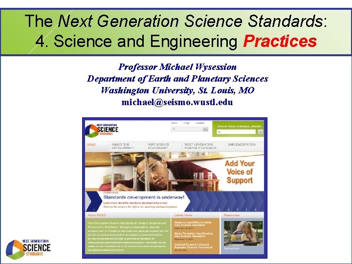 The Next Generation Science Standards 4 Science and
