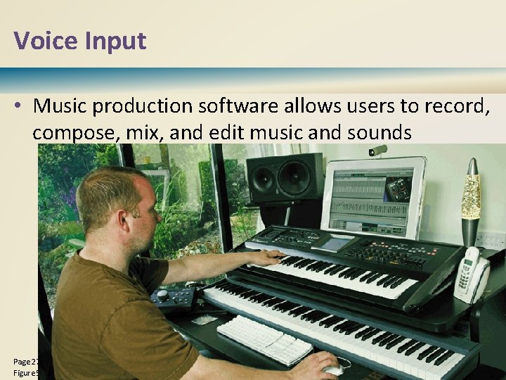 Voice Input • Music production software allows users to record, compose, mix, and edit