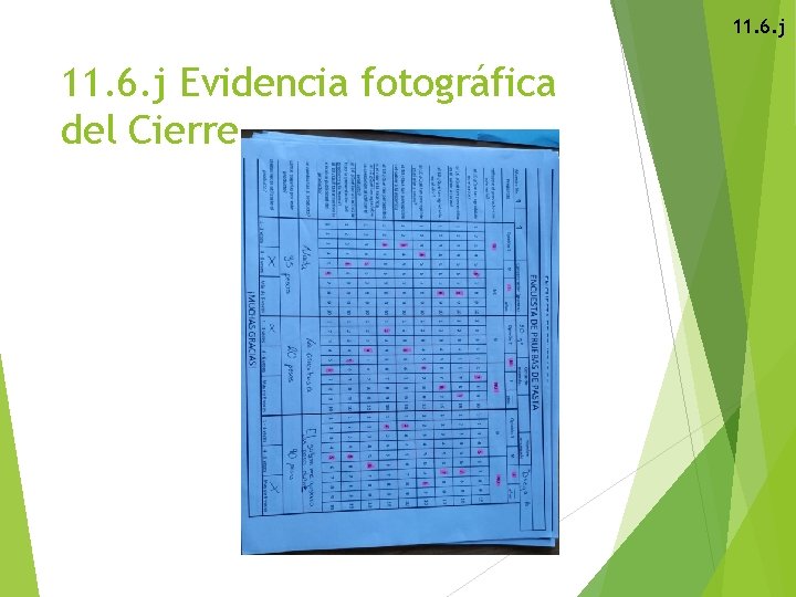 11. 6. j Evidencia fotográfica del Cierre 