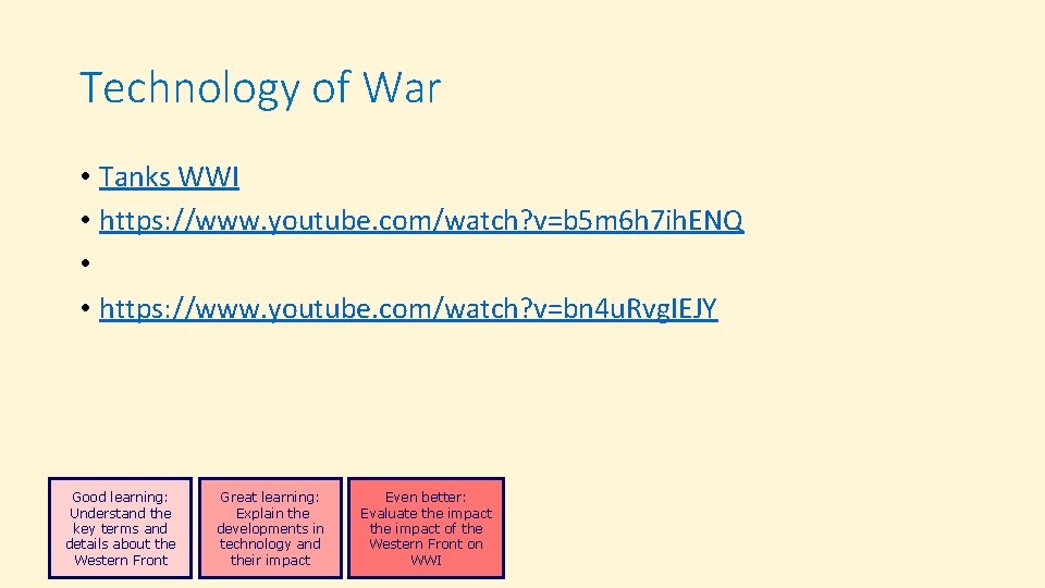 Technology of War • Tanks WWI • https: //www. youtube. com/watch? v=b 5 m Technology of War • Tanks WWI • https: //www. youtube. com/watch? v=b 5 m
