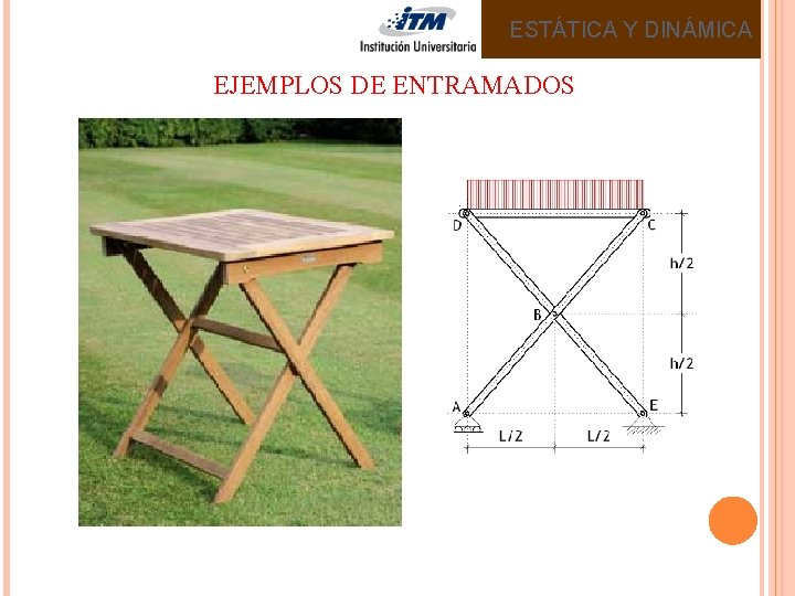 ESTÁTICA Y DINÁMICA EJEMPLOS DE ENTRAMADOS 