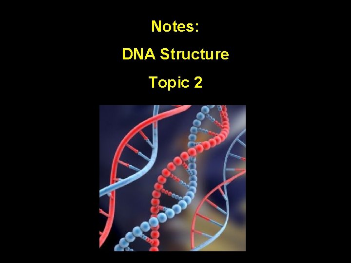 Notes: DNA Structure Topic 2 