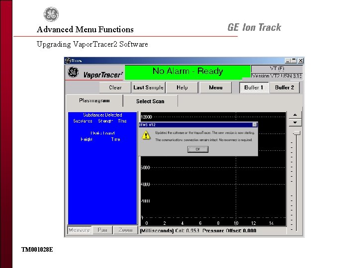 Advanced Menu Functions Upgrading Vapor. Tracer 2 Software TM 001028 E 