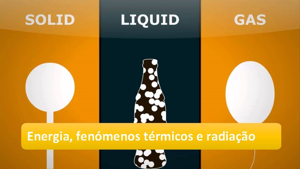 Energia, fenómenos térmicos e radiação Energia, fenómenos térmicos e radiação