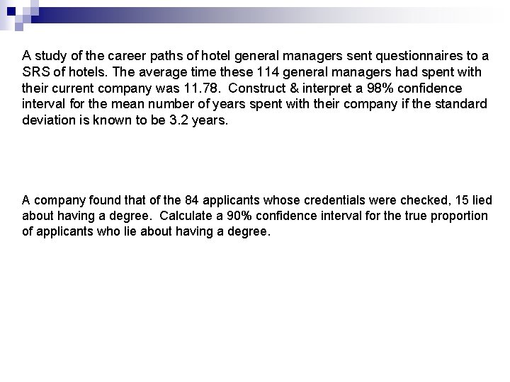 A study of the career paths of hotel general managers sent questionnaires to a A study of the career paths of hotel general managers sent questionnaires to a
