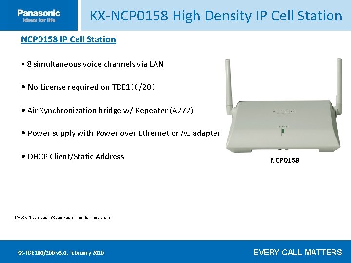 KX-NCP 0158 High Density IP Cell Station NCP 0158 IP Cell Station Click ____to__edit