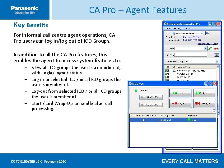 CA Pro – Agent Features Key Benefits Click ____ to__edit ____ Master _____ text____