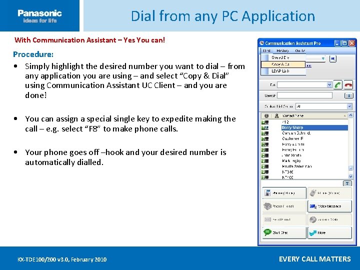 Dial from any PC Application With Communication Assistant – Yes You can! Click ____to