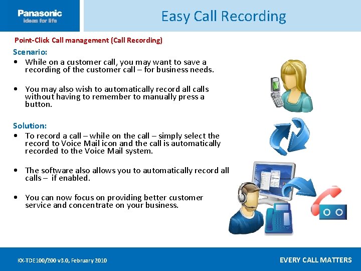 Easy Call Recording Point-Click Call management (Call Recording) Click ____to __edit ____ Master _____text