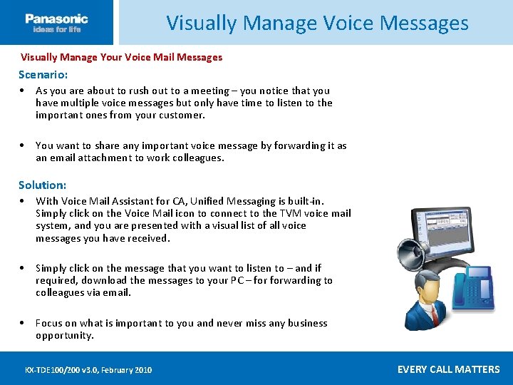 Visually Manage Voice Messages Visually Manage Your Voice Mail Messages Click ____to __edit ____