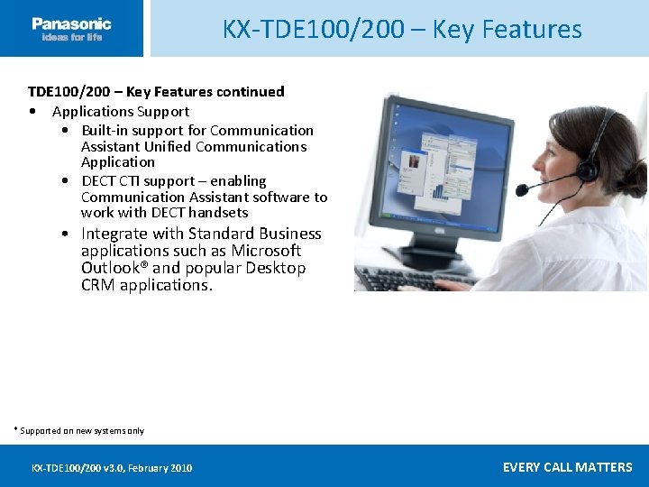 KX-TDE 100/200 – Key Features Click ____to __edit ____ Master _____text ____ styles ______