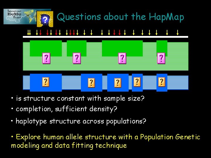 Questions about the Hap. Map • is structure constant with sample size? • completion,