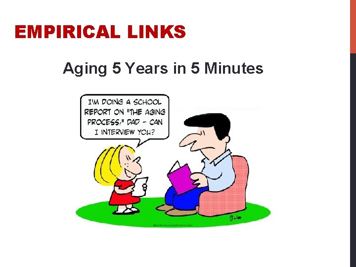 EMPIRICAL LINKS Aging 5 Years in 5 Minutes 