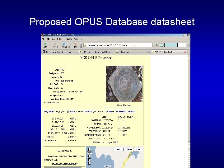 Proposed OPUS Database datasheet Proposed OPUS Database datasheet