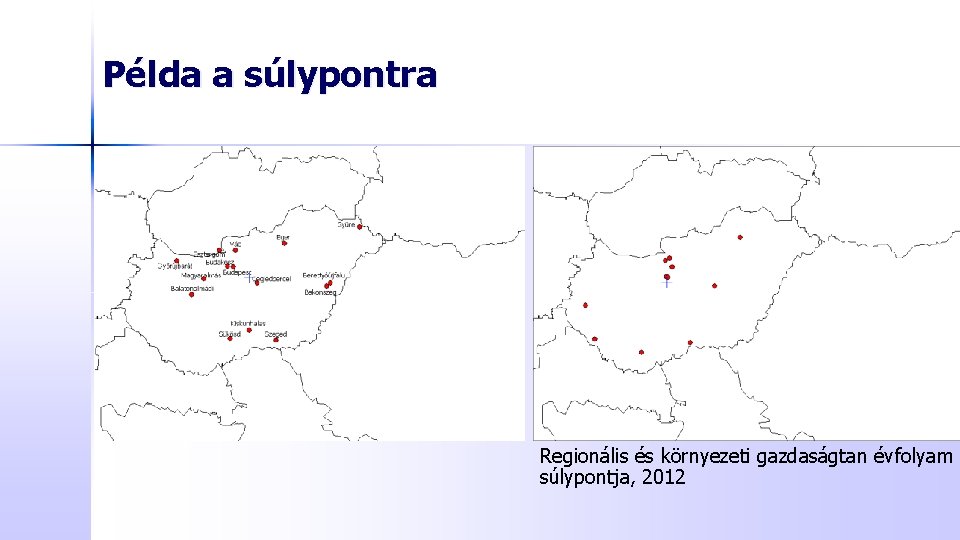 Példa a súlypontra Regionális és környezeti gazdaságtan évfolyam súlypontja, 2012 