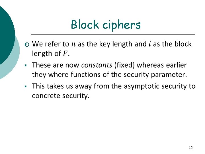 Block ciphers ¡ 12 