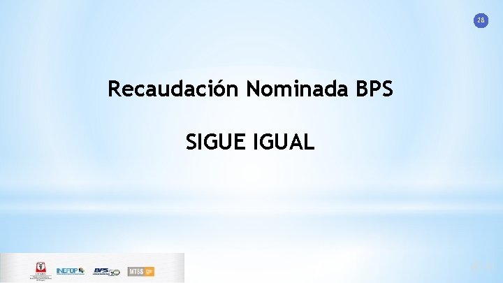 28 Recaudación Nominada BPS SIGUE IGUAL 