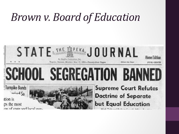 Newspaper What Was The Court Case Brown Vs Board Of Education