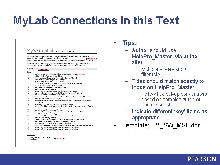 My. Lab Connections in this Text • Tips: – Author should use Help. Pro_Master