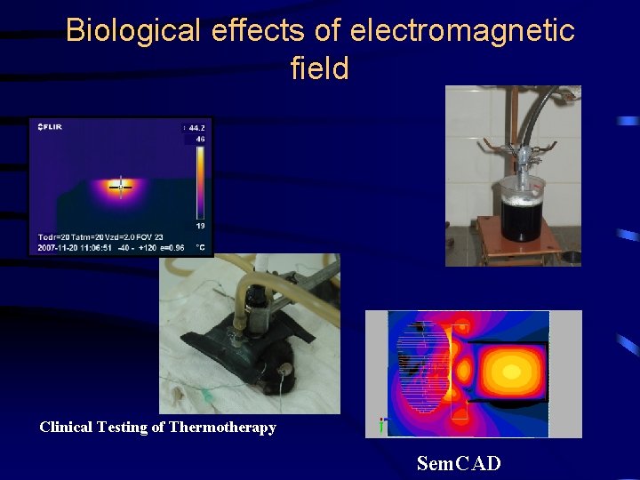 Biological effects of electromagnetic field Clinical Testing of Thermotherapy Sem. CAD Biological effects of electromagnetic field Clinical Testing of Thermotherapy Sem. CAD