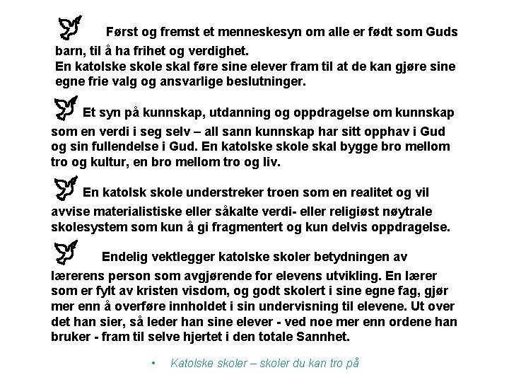  Først og fremst et menneskesyn om alle er født som Guds barn, til