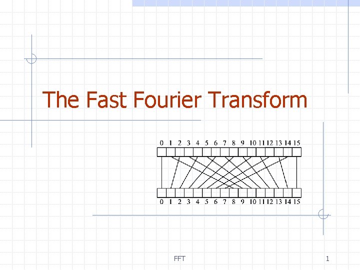 The Fast Fourier Transform FFT 1 
