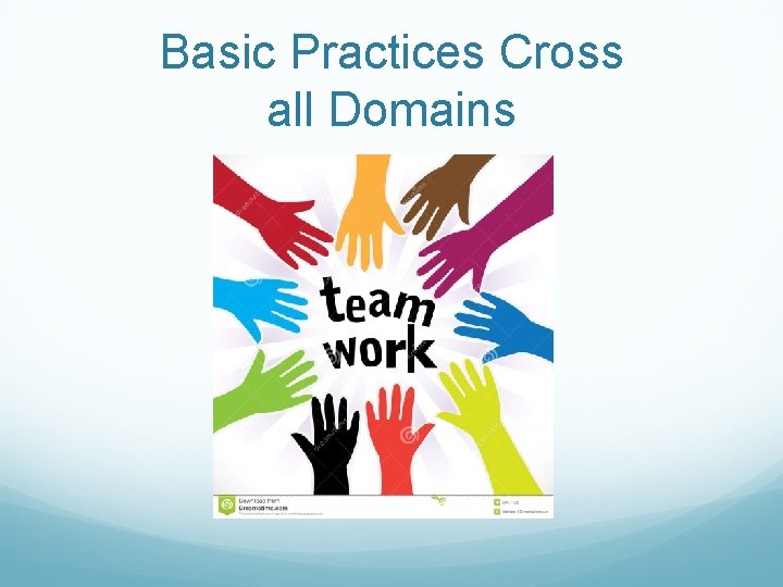 Basic Practices Cross all Domains Basic Practices Cross all Domains