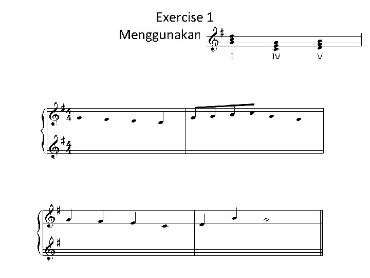 Exercise 1 Menggunakan chord G 