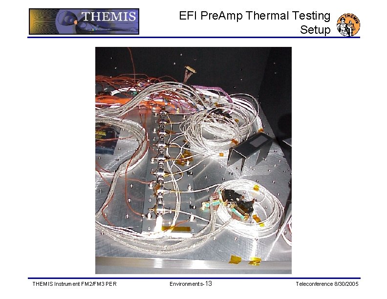 EFI Pre. Amp Thermal Testing Setup THEMIS Instrument FM 2/FM 3 PER Environments-13 Teleconference