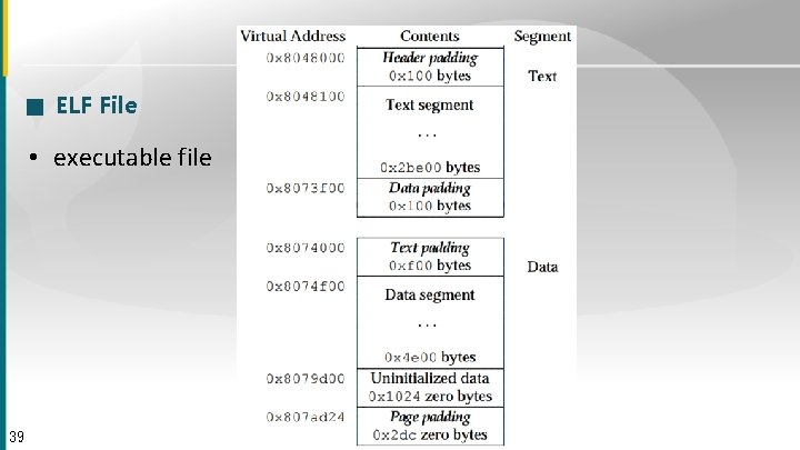 ■ ELF File • executable file 39 