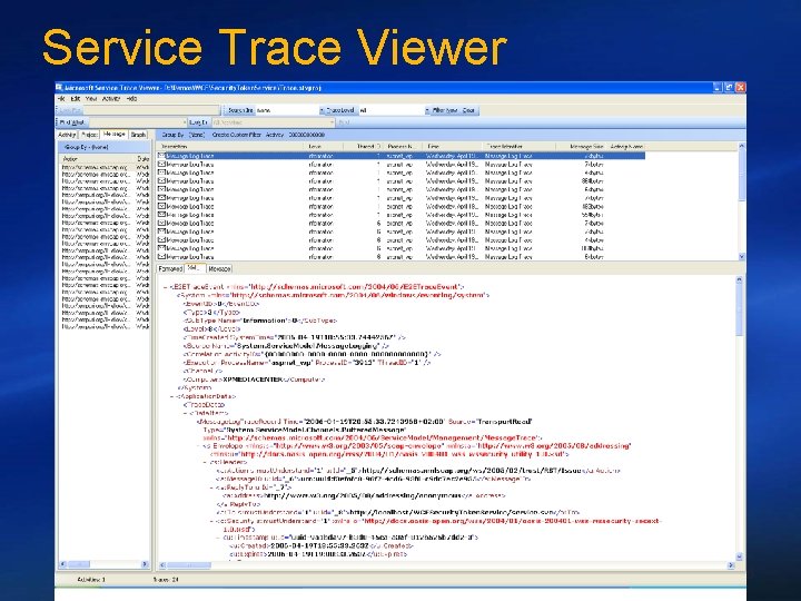 Service Trace Viewer 86 