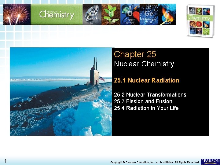 25. 1 Nuclear Radiation > Chapter 25 Nuclear Chemistry 25. 1 Nuclear Radiation 25.