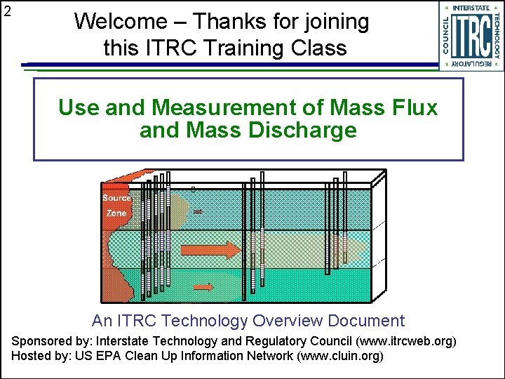 2 Welcome – Thanks for joining this ITRC Training Class Use and Measurement of