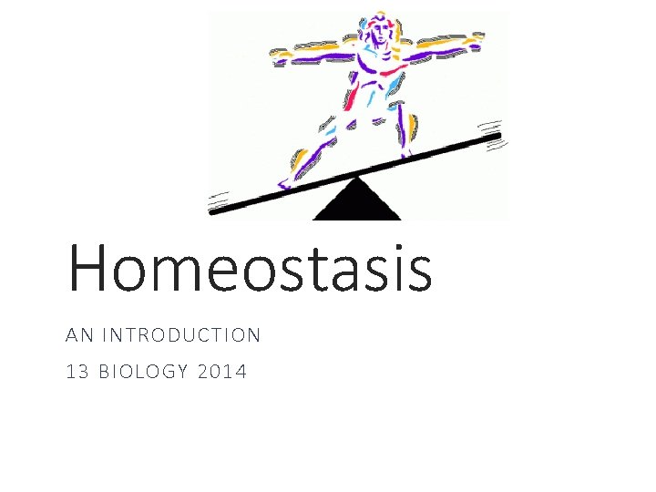 Homeostasis AN INTRODUCTION 13 BIOLOGY 2014 