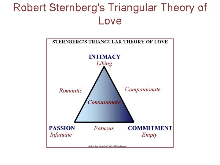 Robert Sternberg's Triangular Theory of Love 