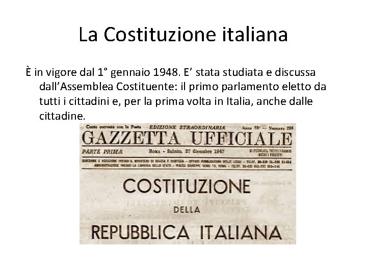 Cpia MontagnaPorretta La Costituzione italiana Studio ed osservazioni