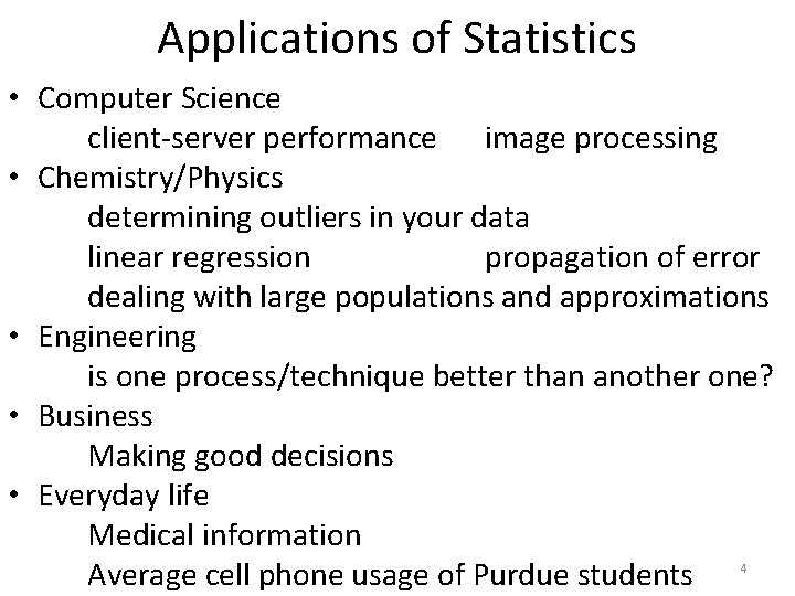Chapter 0 Why Study Statistics Chapter 1 An