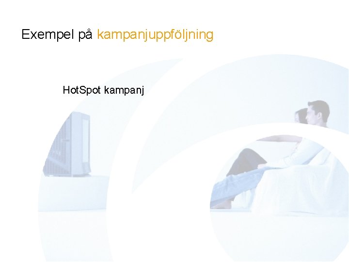 Exempel på kampanjuppföljning Hot. Spot kampanj 