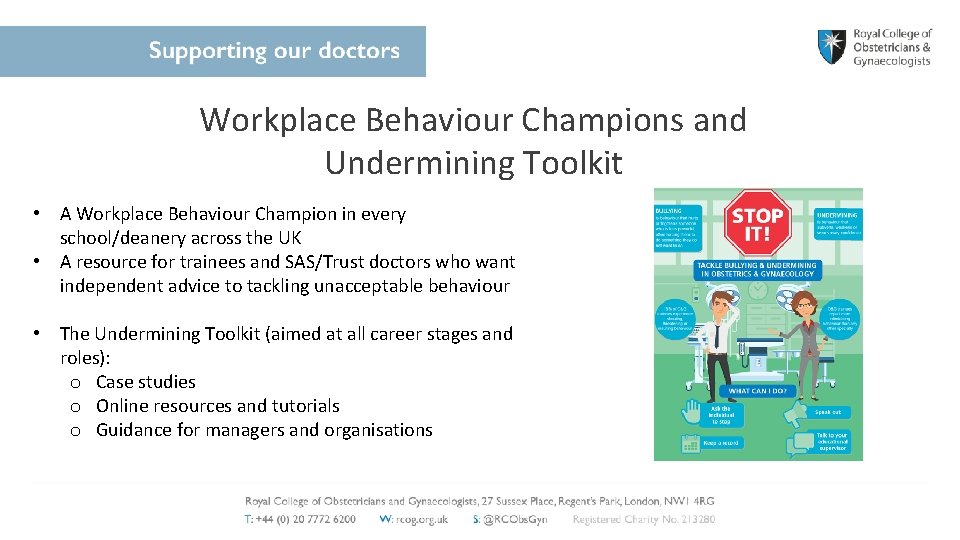 Workplace Behaviour Champions and of Good Complaint Handling Undermining Toolkit • A Workplace Behaviour