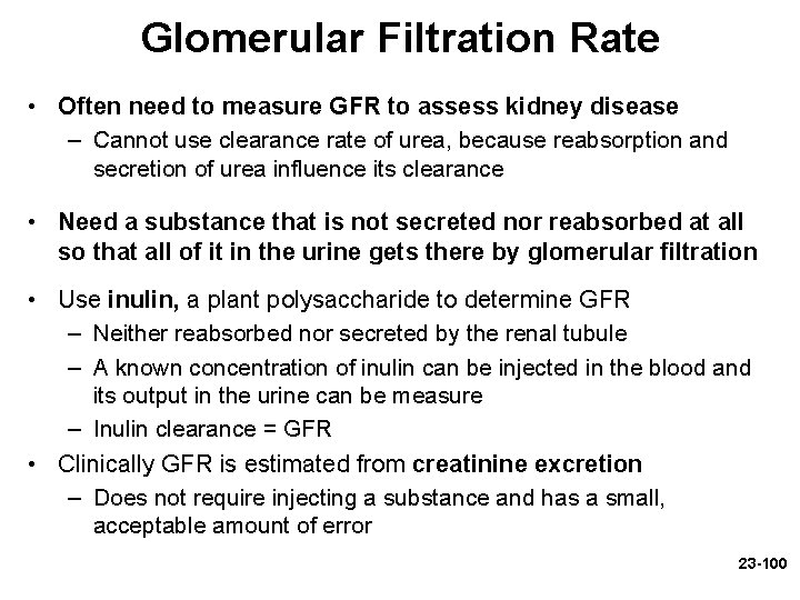 Glomerular Filtration Rate • Often need to measure GFR to assess kidney disease – Glomerular Filtration Rate • Often need to measure GFR to assess kidney disease –