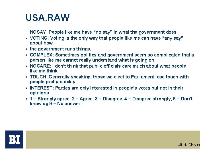 USA. RAW • • NOSAY: People like me have “no say” in what the