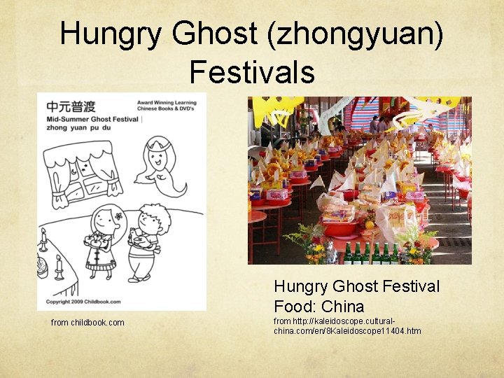 Hungry Ghost (zhongyuan) Festivals Hungry Ghost Festival Food: China from childbook. com from http: