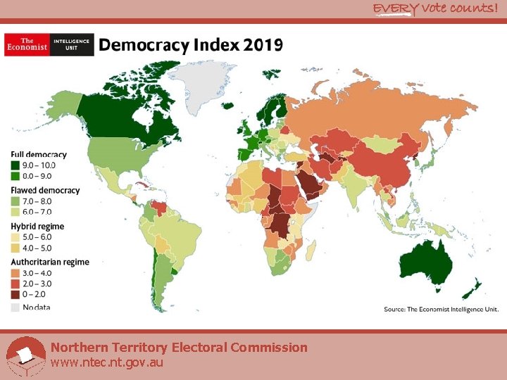 Democracy Index 2018 Northern Territory Electoral Commission www. ntec. nt. gov. au 